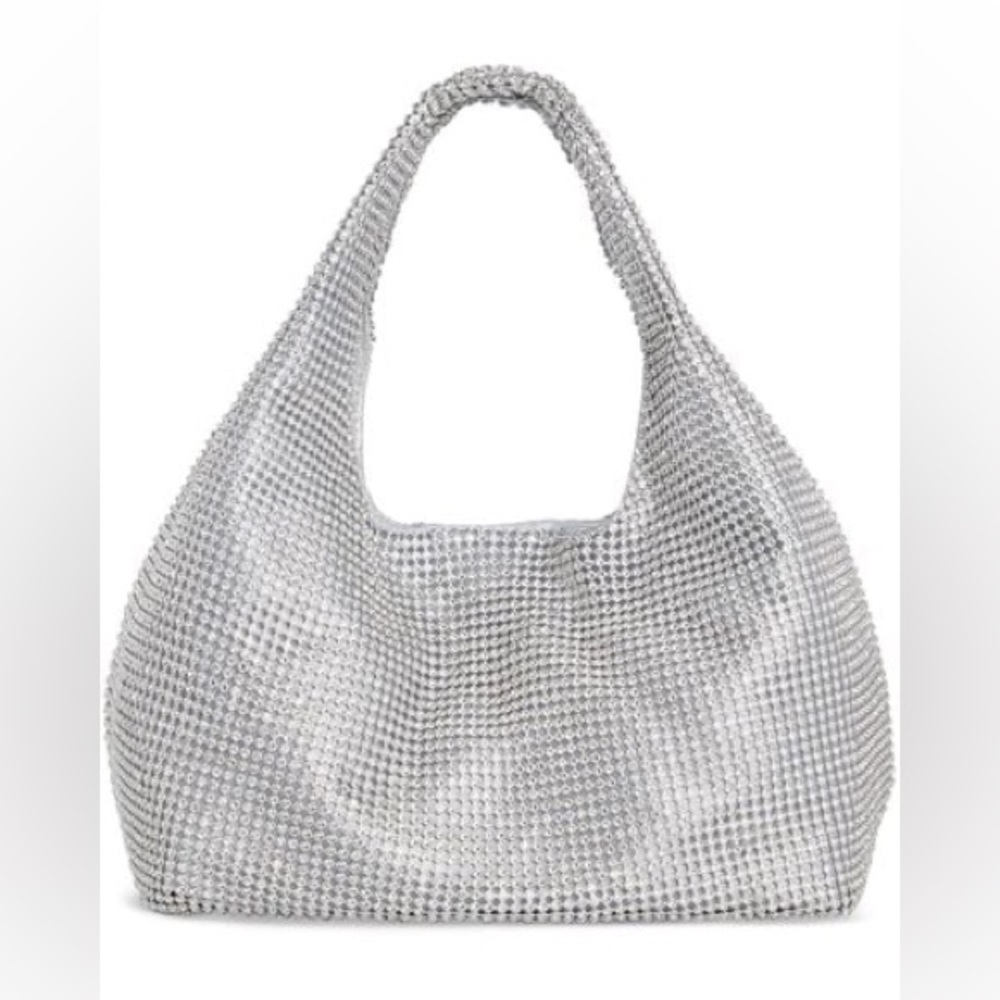 I.n.c. International Concepts Mesh Crystal Hobo Bag,